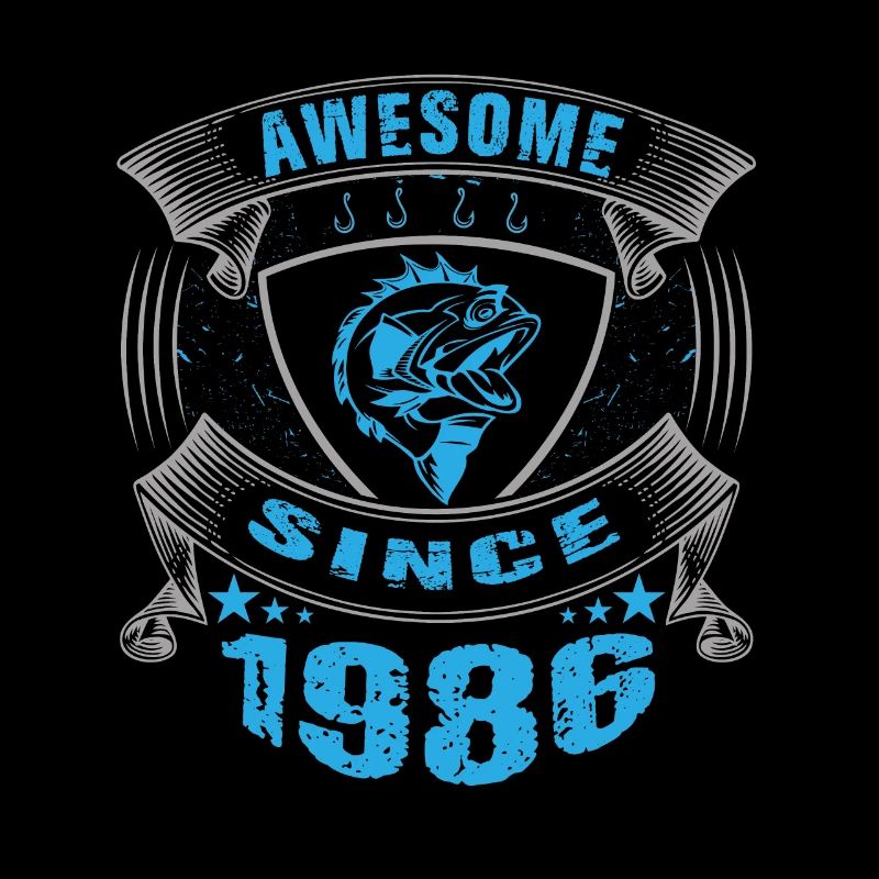 Awesome since 1986. Angel, Angler Geburtstag