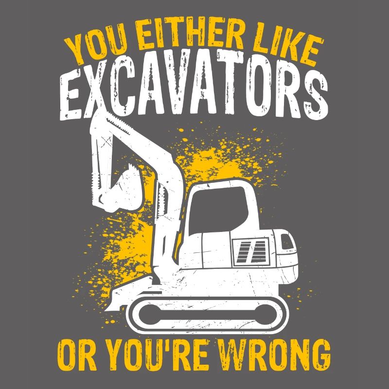 Excavator Operator Worker Backhoe Digging