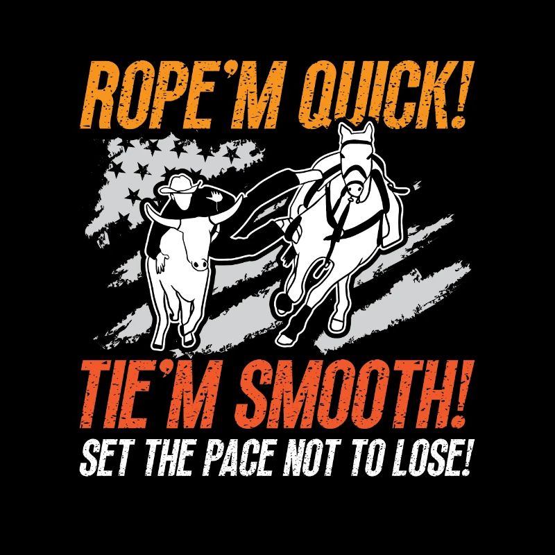 Steer Wrestling Rope'm Quick Tie'm Smooth Rodeo