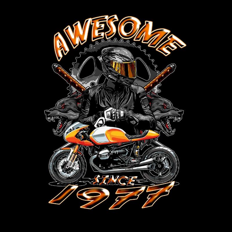Awesome since 1977, Biker Geburtstag