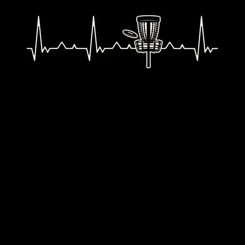 Disc Golf Frisbee Basket. Corazón. Amor. Ekg.