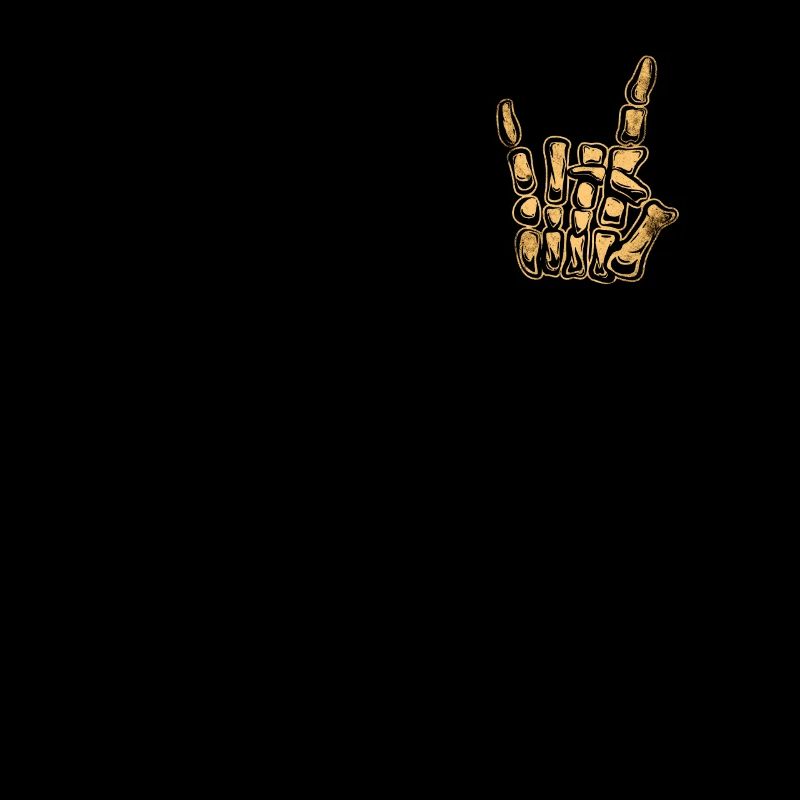 Skeleton Hand Rock and Roll