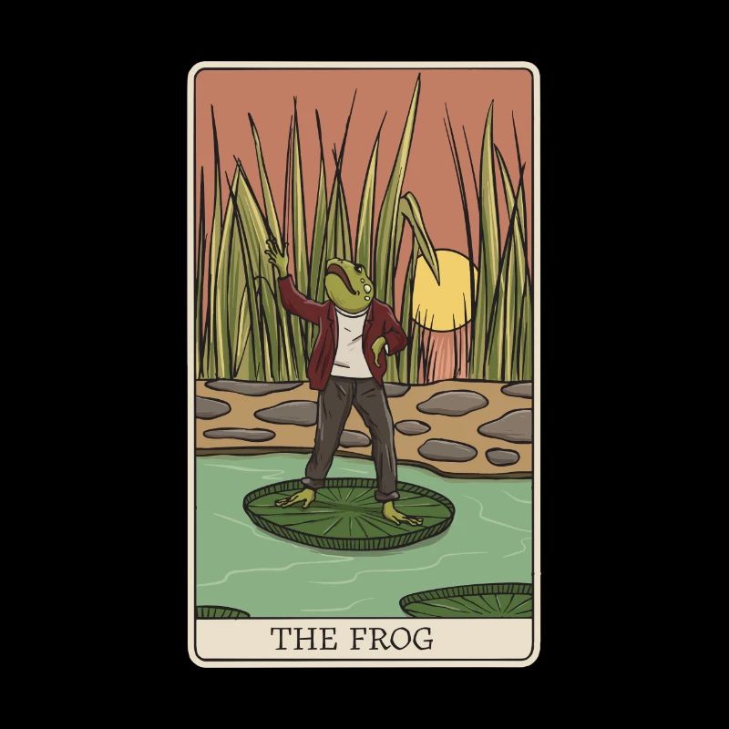 Cottagecore Frog Tarot Card "The Frog" for