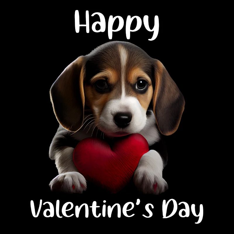 Happy Valentins Day Beagle