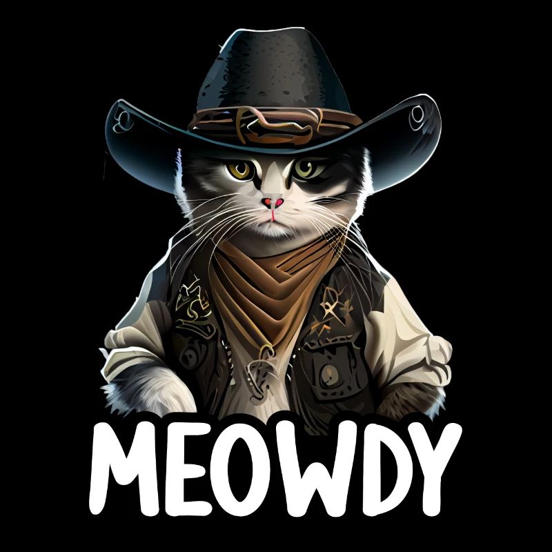 Meowdy Funny cat Meme for Cat Lovers