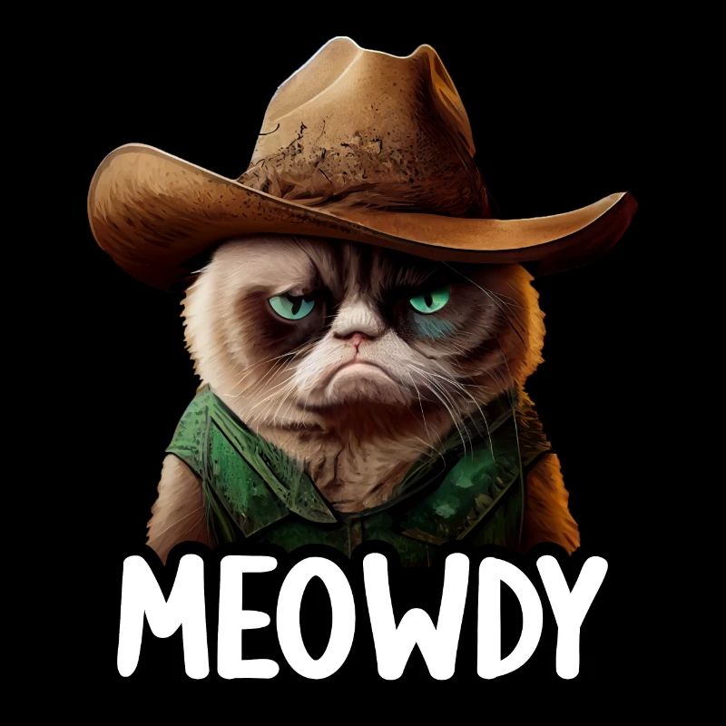 Meowdy Funny cat Meme for Cat Lovers