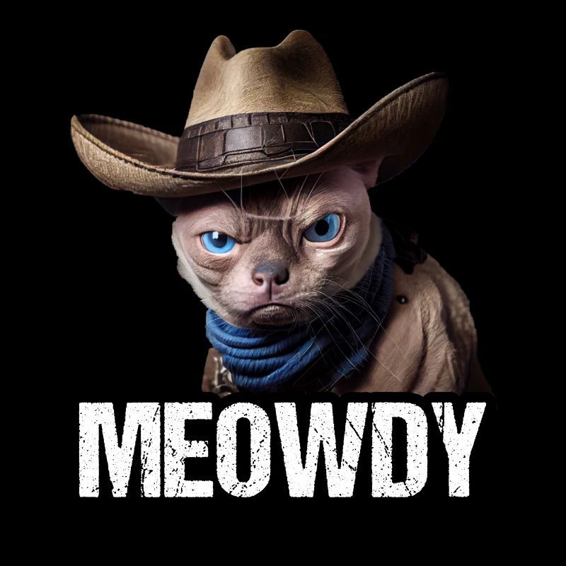 Meowdy Funny cat Meme for Cat Lovers