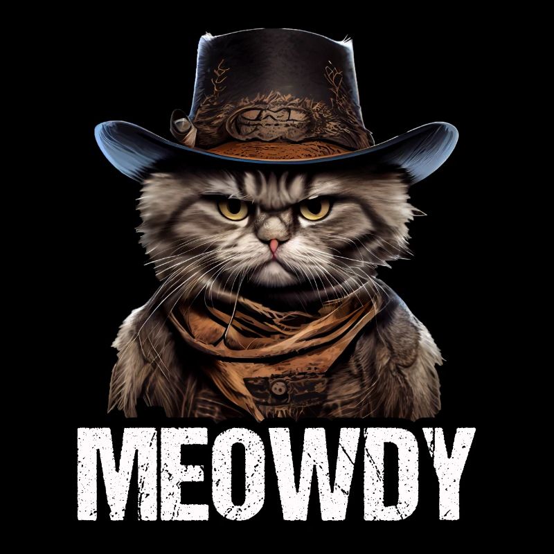 Meowdy Funny cat Meme for Cat Lovers