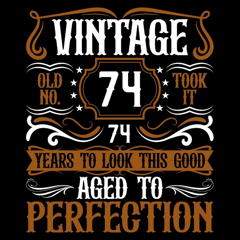 74e anniversaire Vintage Rétro