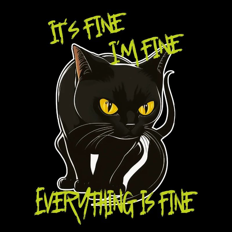 It's fine Everything is good Funny Cat