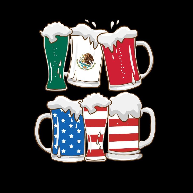 Bière Drapeau mexicain américain Cinco de May