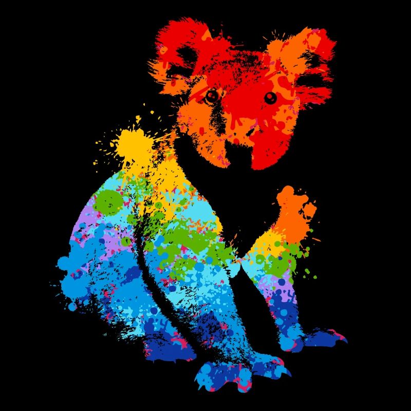 Farbspritzer Koala Bunter Koala