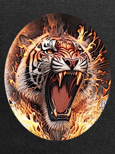 Tiger on fire