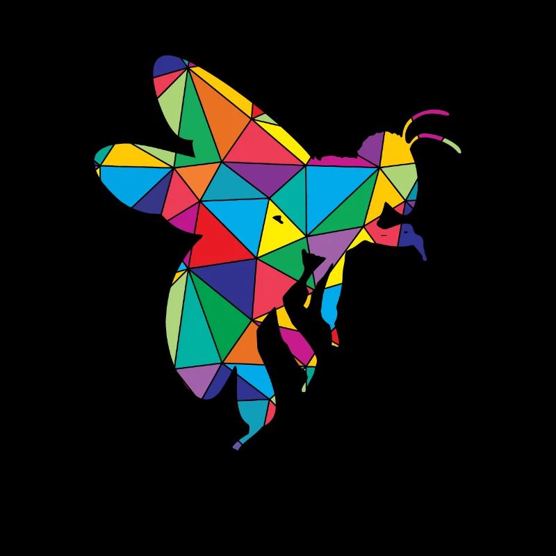 Faible Poly Bee Géométrie Polygone Abeille