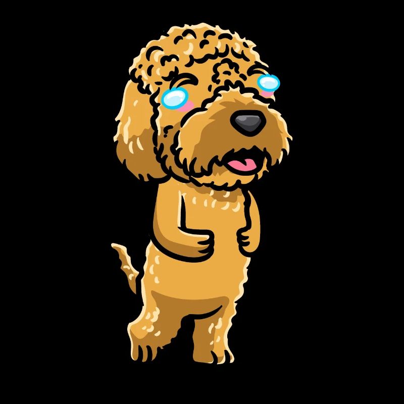 Kawaii Cockapoo Hund Lachend Emoticon