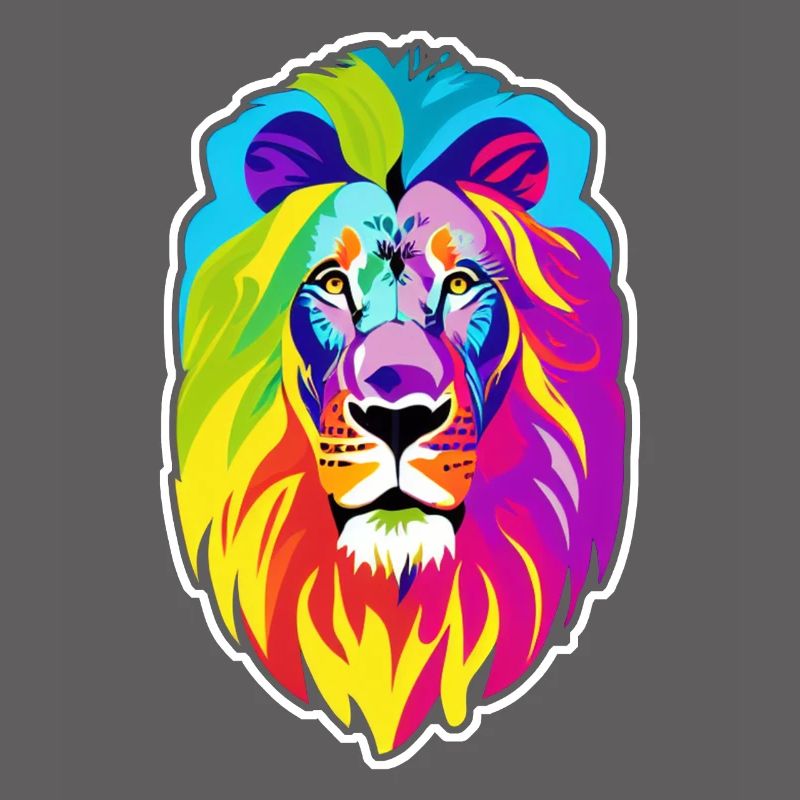 Testa di leone multicolore