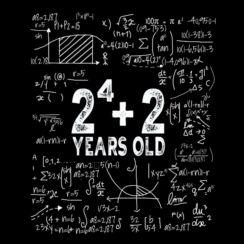Deux à la puissance de quatre = 18 ans - Mathématiques