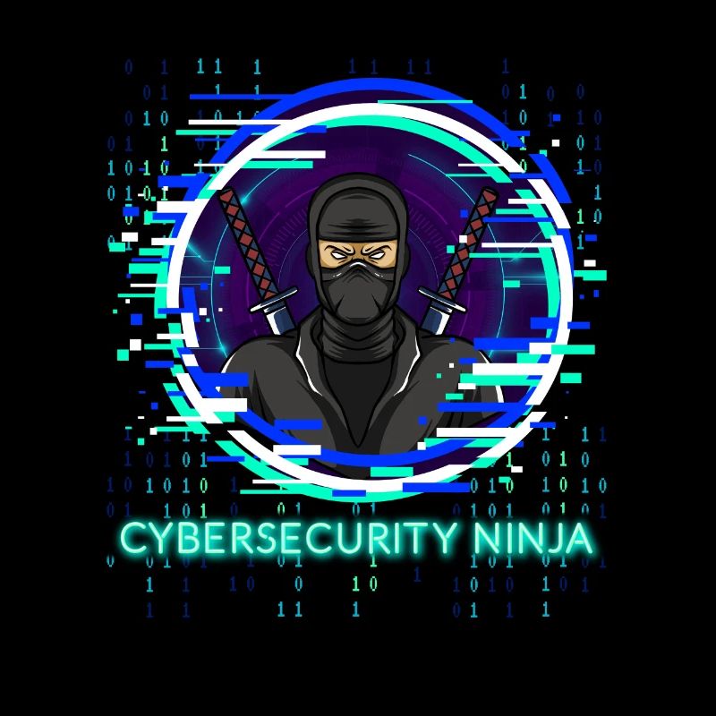 Cybersecurity Ninja Code Programmierer Nerd