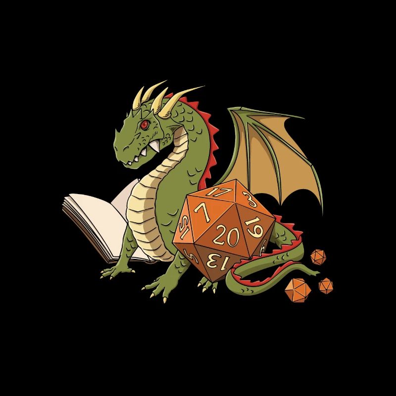 RPG Dragon D20 Cube Design pour un RPG GAMER