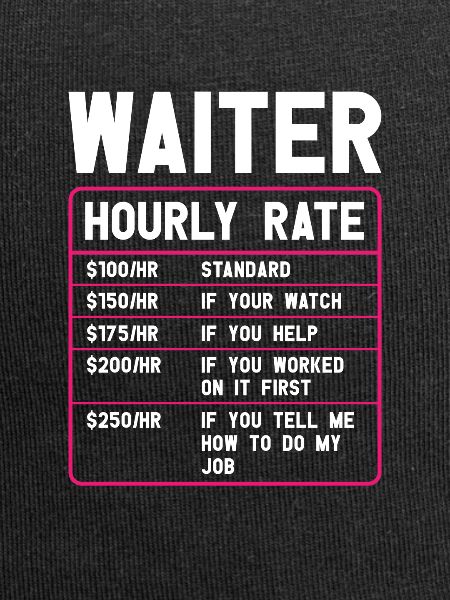 Waitress Bartender Waiter Server
