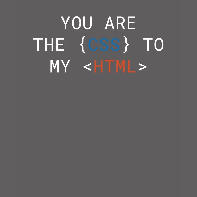 Vous êtes le CSS de mon HTML Cute