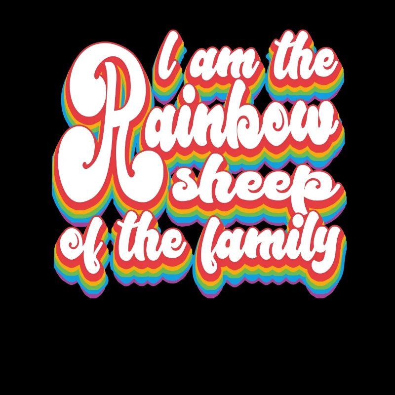 Ich bin das Regenbogenschaf der Familie - Pride
