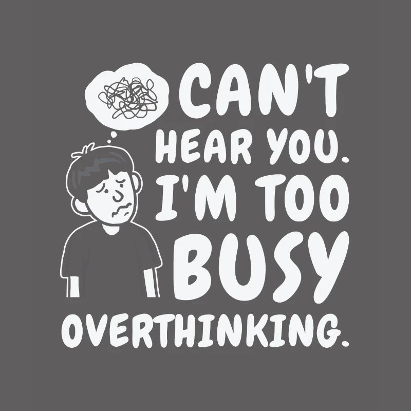 Suranalyse du dessin au trait Dessin Overthinker