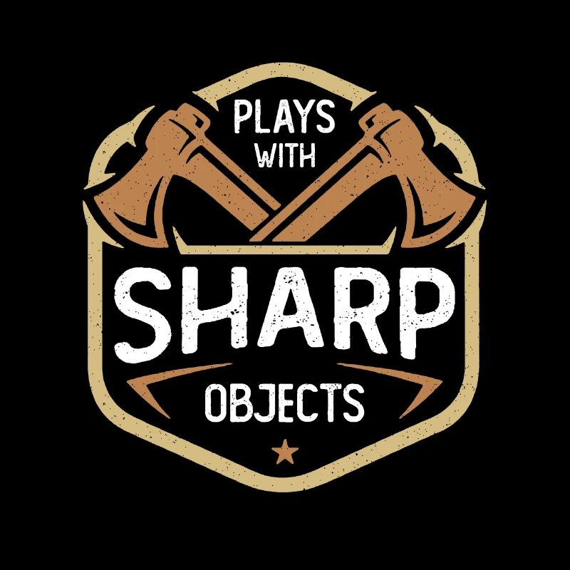 Le lancer de hache joue avec des objets pointus Double hache