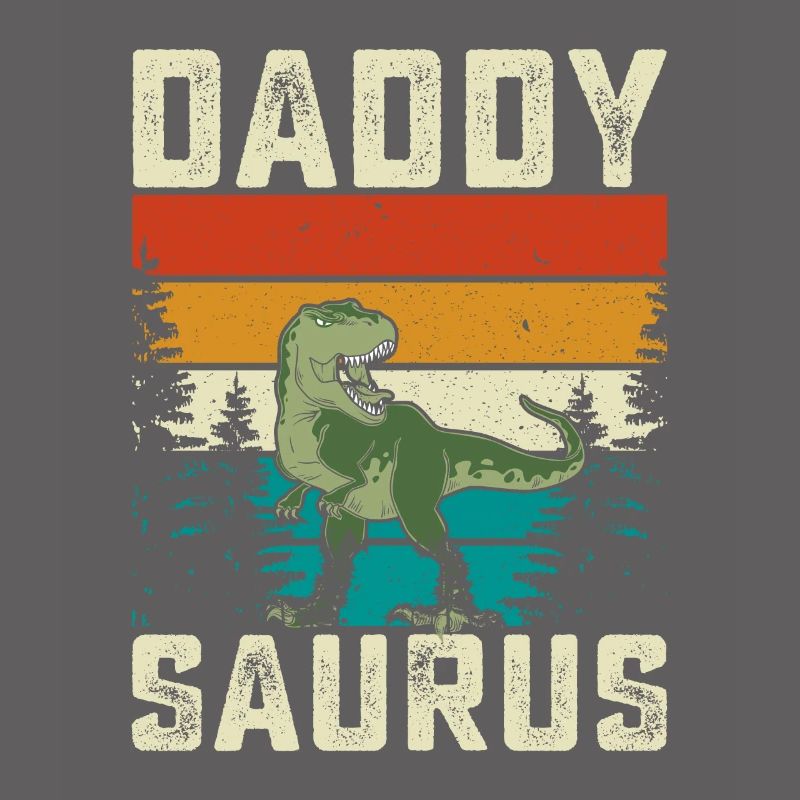 Daddy Saurus Rainbow Background Dino