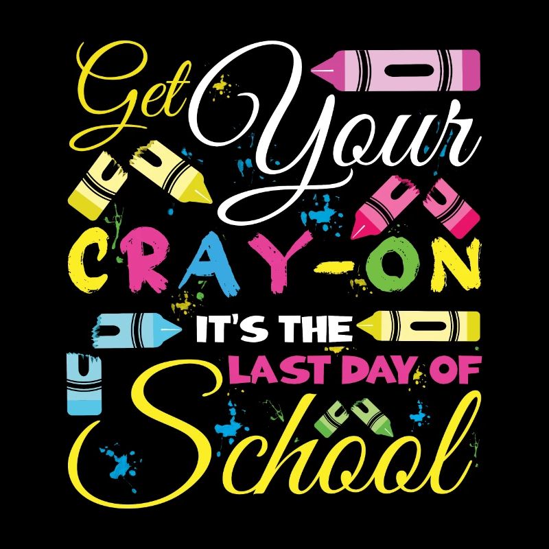Color Bye School Out Last Class Student Teacher