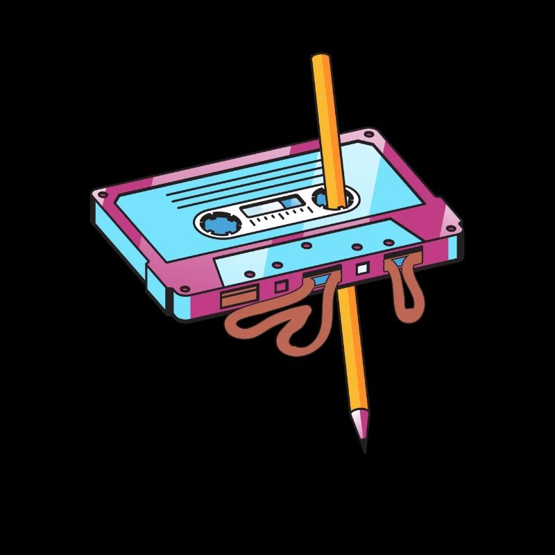 Cassette Mixtape Classic Audio Tape avec crayon