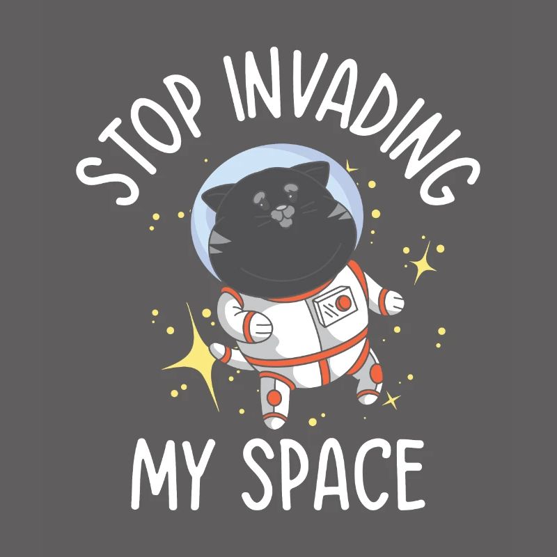Astronaute de chat ronronnant dans l’espace