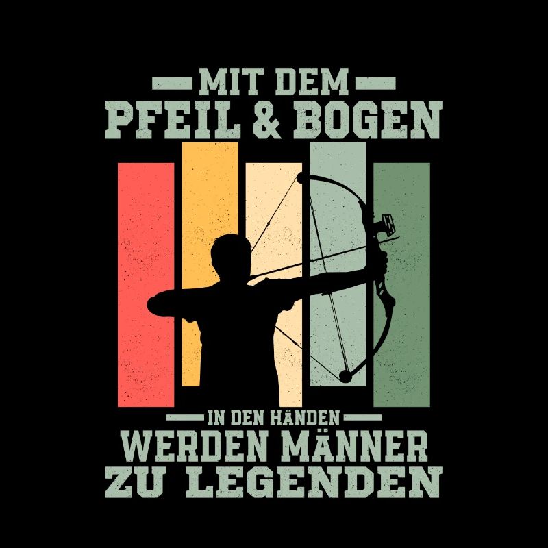 Mit dem Pfeil & Bogen in den Händen Jagd Bogensch