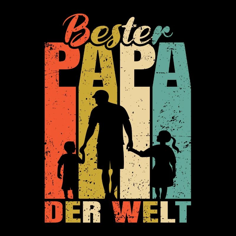 Bester Papa der Welt 2 Kinder Ehemann Papa
