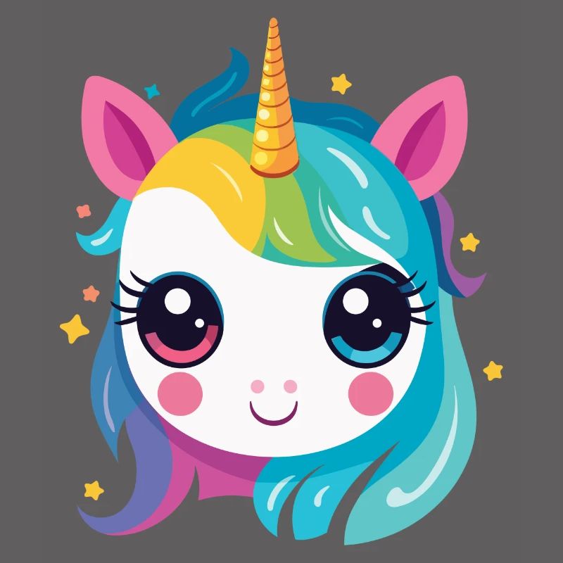 Ein Regenbogen-Einhorn