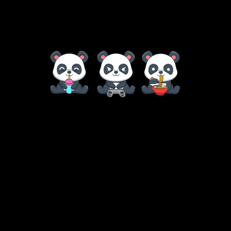 Panda Boba Tea Gaming Frame