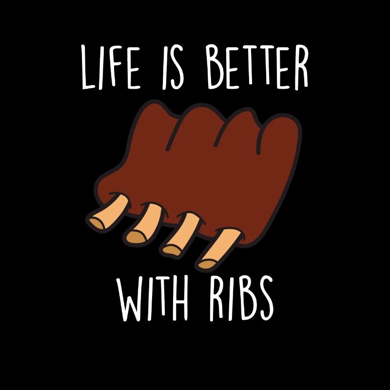 Spare Ribs Funny BBQ Grilling Meat Barbecue