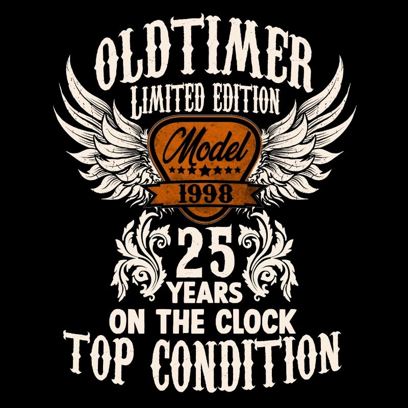 25 years oldtimer birthday rocker biker fan