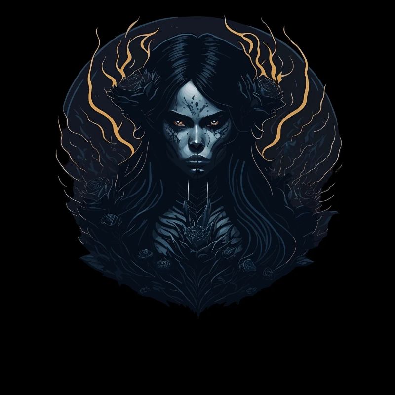 Schwarzes Gothic Mädchen Ästhetik