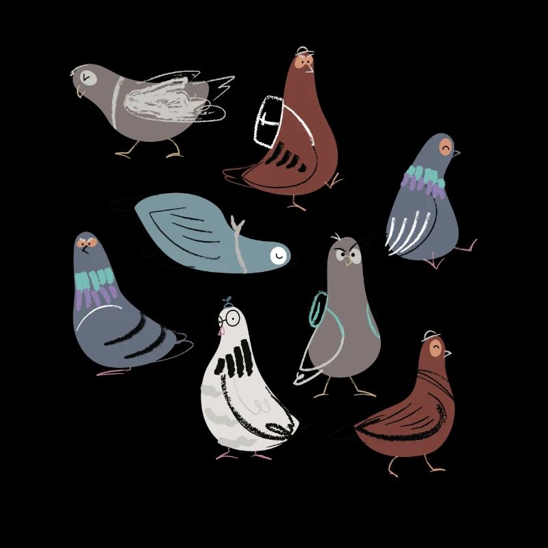 Drôle mignons pigeons enfants pigeon