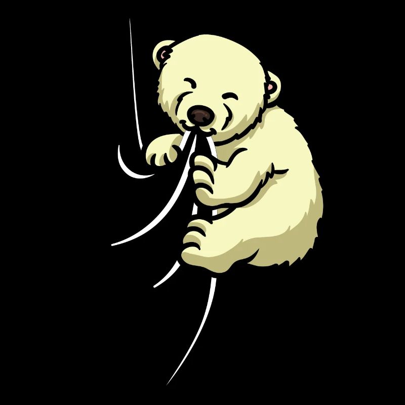 Cute Polar Bear Cloth Biting Sucking Polar Bear