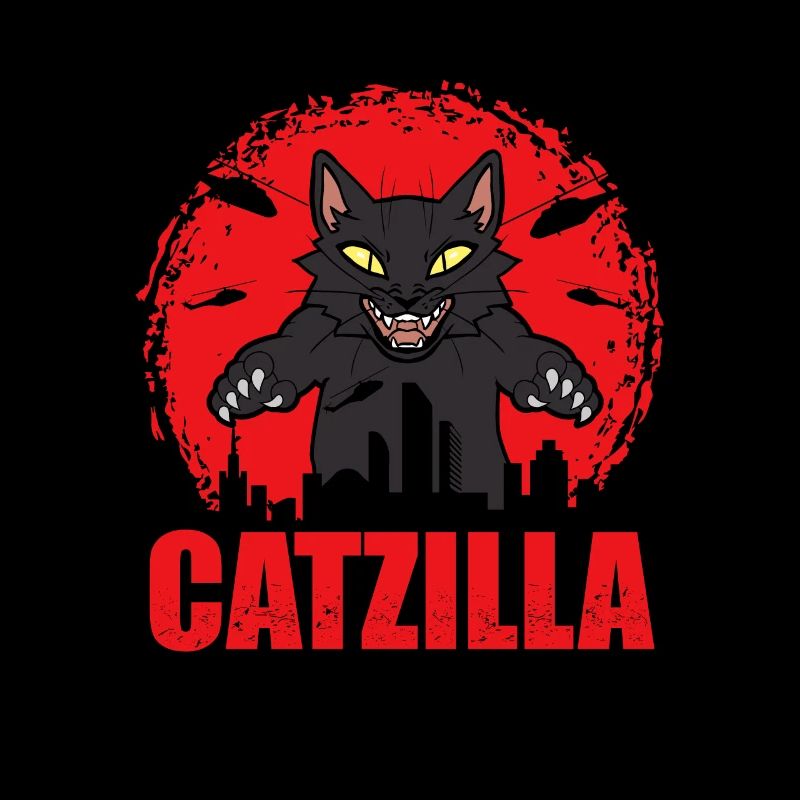 Catzilla Cat Chaton Chat Monstre Chat