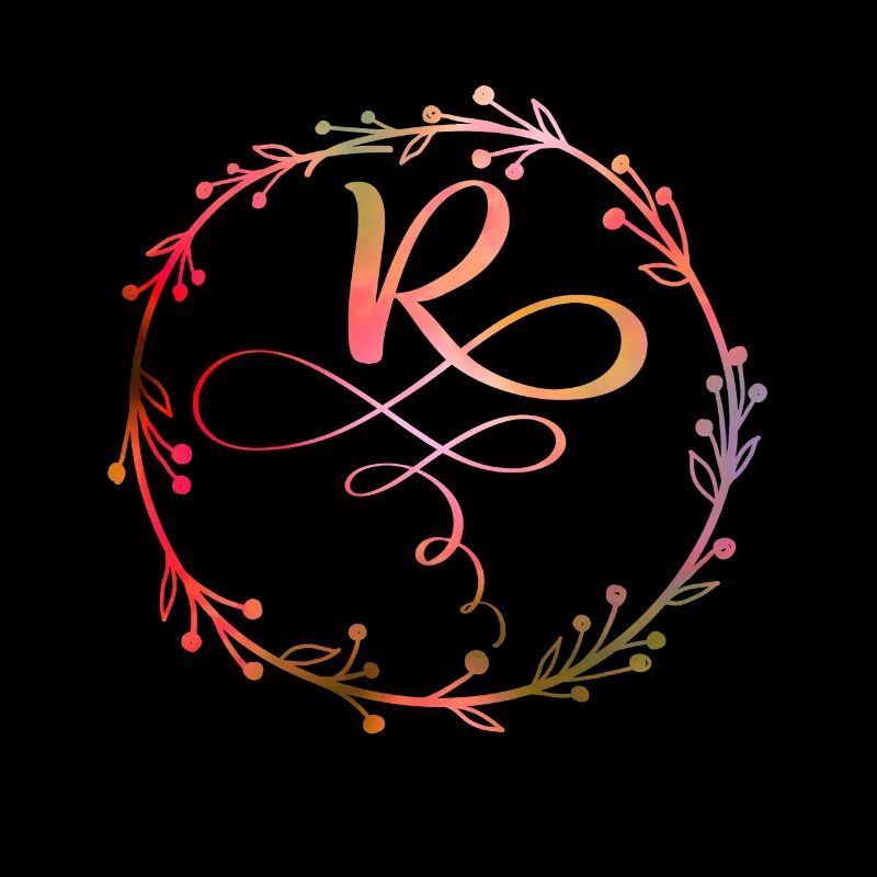 Monogram, Letter R, Calligraphy Ornament