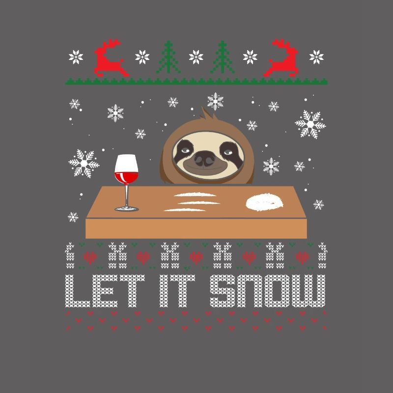 Let It Snow Sloth Pull moche