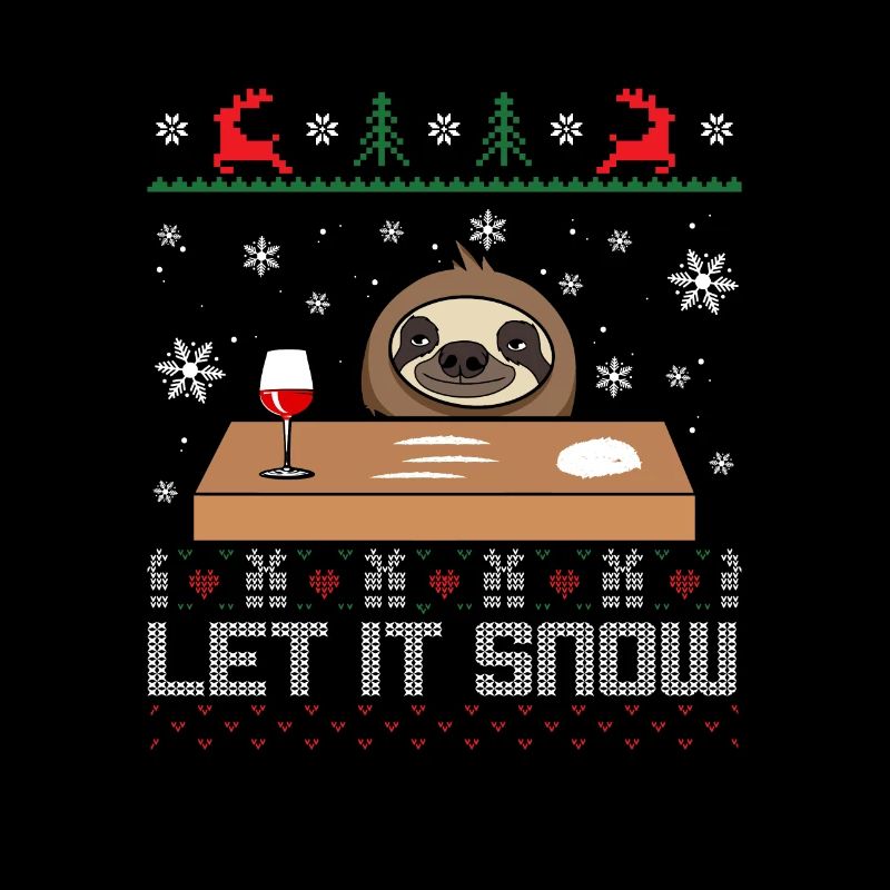 Let it snow Sloth Ugly Sweater