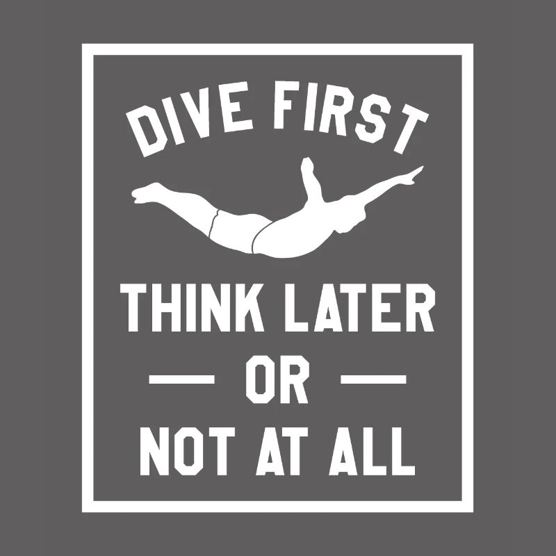 Erst tauchen, später denken oder gar nicht Klippenspringen