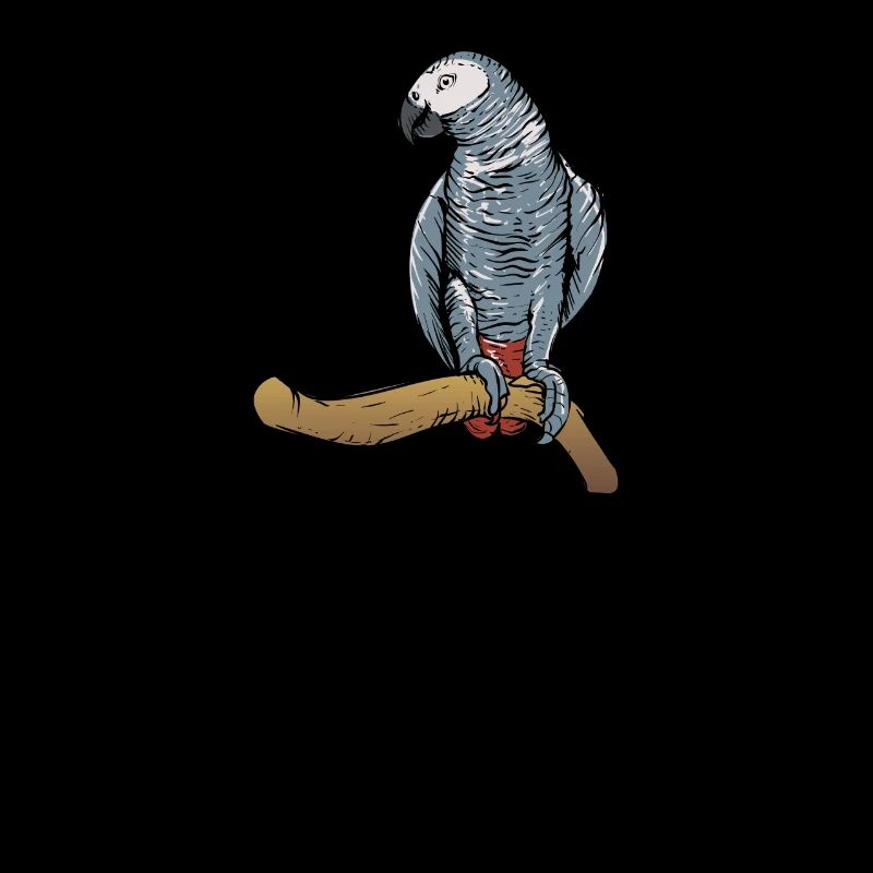Grey Parrot I Parrot Motif for Bird Holder