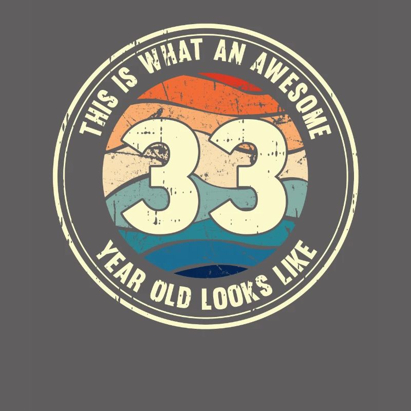 33. Geburtstag so sieht man mit 33 Retro Geschenk