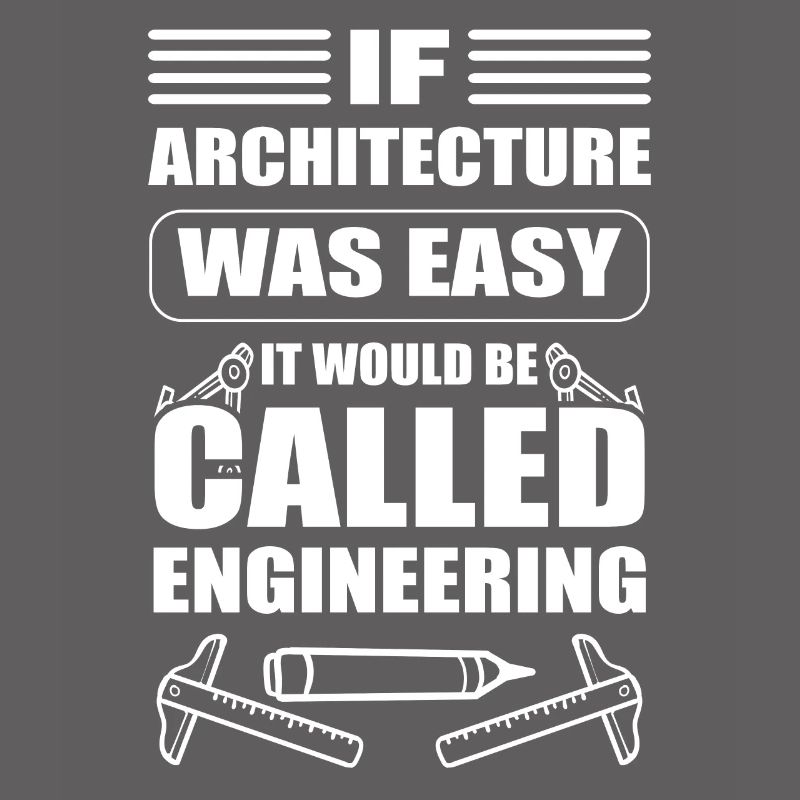 Funny architect draughtsman