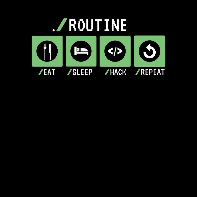 Routine Eat Sleep Hack Répéter Sniffer Phishing